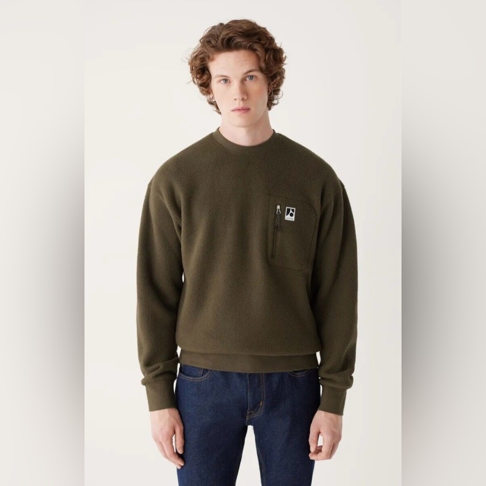 NWT Frank & Oak Polar Fleece Crewneck Size Small - Picture 1 of 6